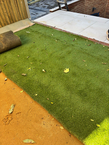 Green artificial grass turf - artificial,
